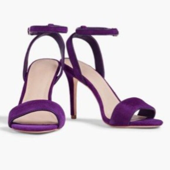 Sandro Purple Suede Strappy Heels - Picture 1 of 5